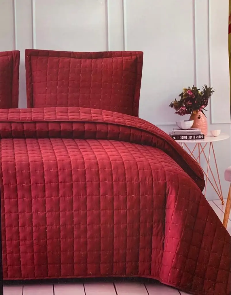[LE-12032] 3 Pc Bedspread Set - April 