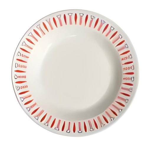 [LE-12121] Melamine Plates Red - 10in